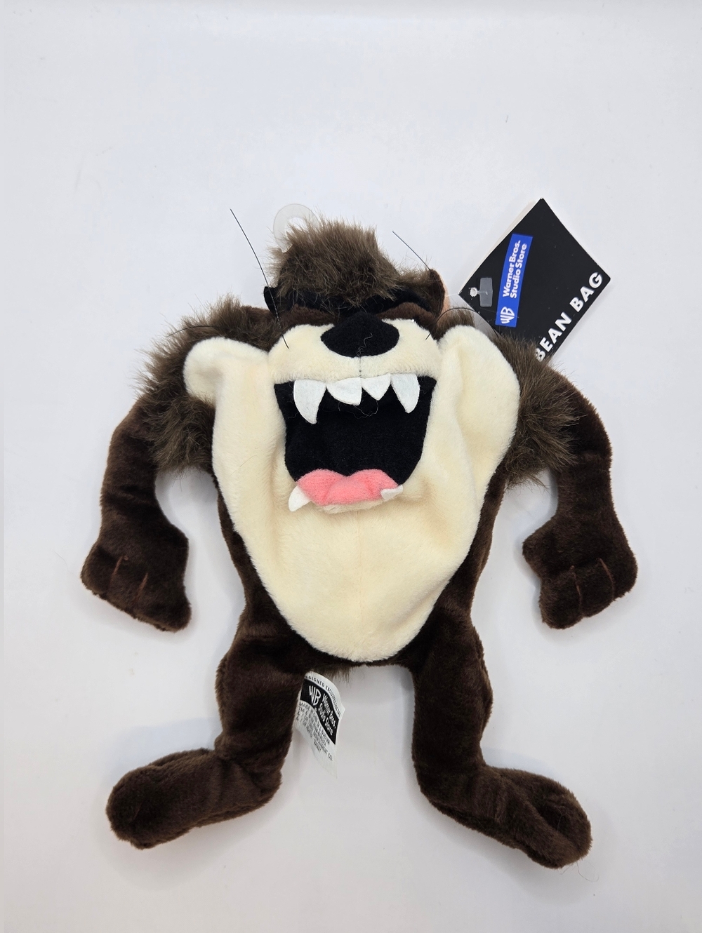Vintage Taz Tasmanian Devil Plush WB Studio Store 1998 Bean Bag Looney Tunes - Picture 2 of 7